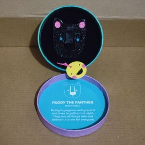 Paddy the Panther Black Glitter Brooch Erstwilder
